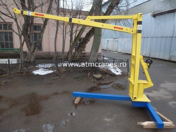 Строительный МИНИ кран КМС -500-400-300 г\п 500 кГ 400 кГ 300 кГ на вылете 1,93 м- 2,43 м — 2,93 м